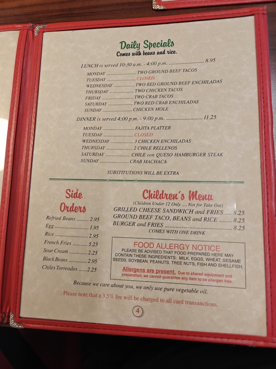 Kiki's Mexican Restaurant Menu - Image 4